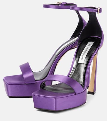 Sandali in raso con plateau | Victoria Beckham