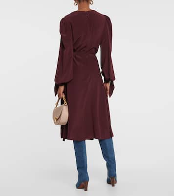 Silk crêpe de chine midi dress | Chloé