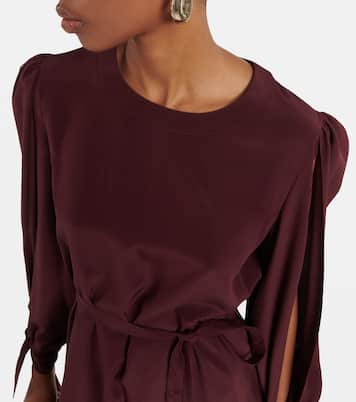 Silk crêpe de chine midi dress | Chloé