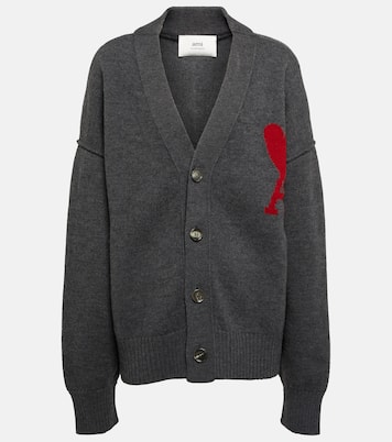 Ami De Cœur virgin wool cardigan | Ami Paris