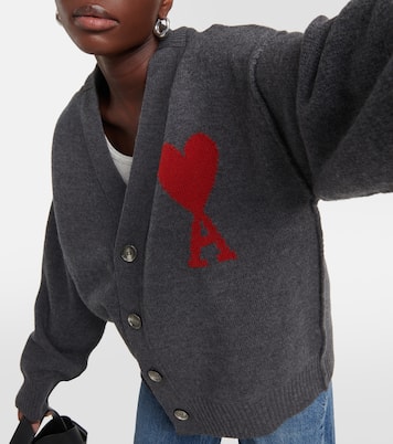 Ami De Cœur virgin wool cardigan | Ami Paris