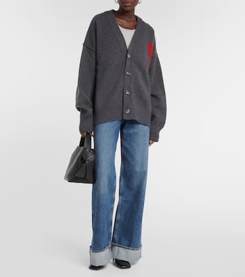 Ami De Cœur virgin wool cardigan | Ami Paris