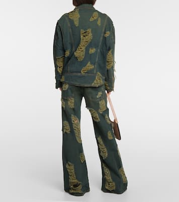 Chaqueta biker en denim desgastado | Acne Studios
