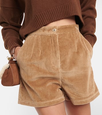 Shorts a vita alta in velluto a coste | Dolce&Gabbana
