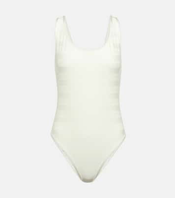 Logo striped swimsuit | Balmain