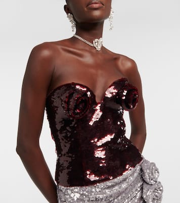Sequin bustier top outlet