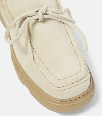 Slippers EKD aus Veloursleder mit Shearling | Burberry