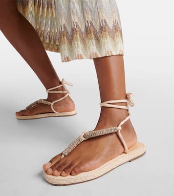 Sunkissed embellished thong sandals | Aquazzura
