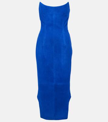 Abito bustier asimmetrico in suede | Givenchy