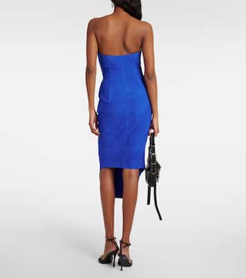 Abito bustier asimmetrico in suede | Givenchy
