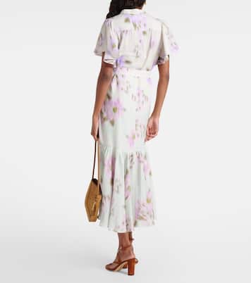 Blooming Volumes floral cotton midi dress | Dorothee Schumacher