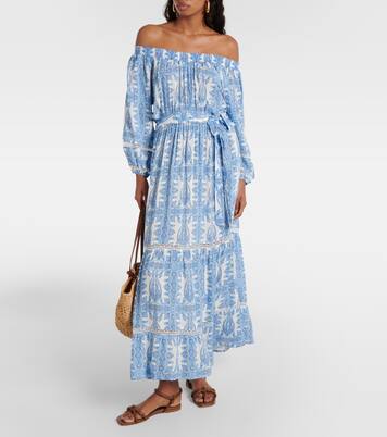 Eclipse printed off-shoulder midi dress | Melissa Odabash