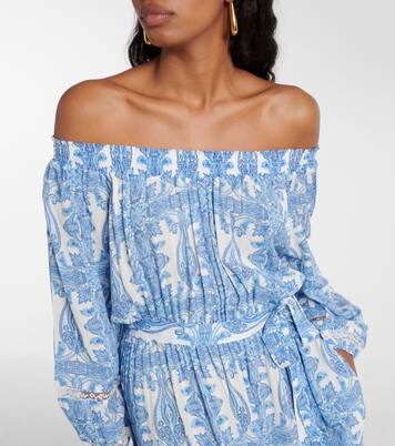 Eclipse printed off-shoulder midi dress | Melissa Odabash