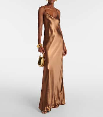Provence satin maxi dress | Galvan