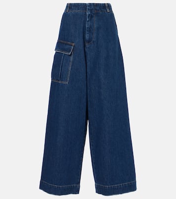 Pantalones anchos de denim de tiro medio | Plan C