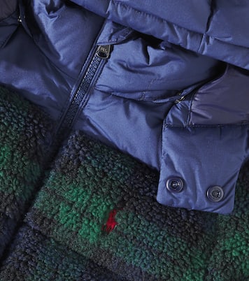 Checked teddy fleece down jacket | Polo Ralph Lauren Kids