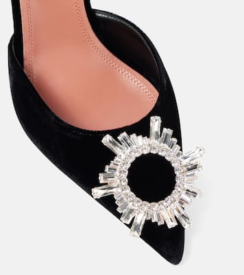 Escarpins Begum 95 en velours à ornements | Amina Muaddi