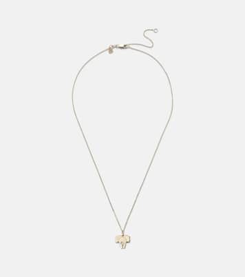 Collier Elephant Tail en or 14 ct et diamants | Sydney Evan