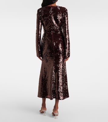 Abito midi con cut-out e paillettes | Self-Portrait