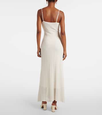 Treillis crochet cotton-blend midi dress | Faithfull