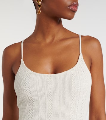 Treillis crochet cotton-blend midi dress | Faithfull