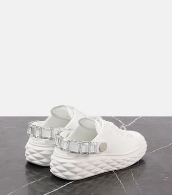 Baskets Diamond Maxi en cuir à paillettes | Jimmy Choo