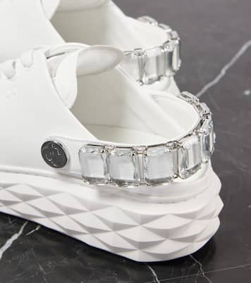 Baskets Diamond Maxi en cuir à paillettes | Jimmy Choo
