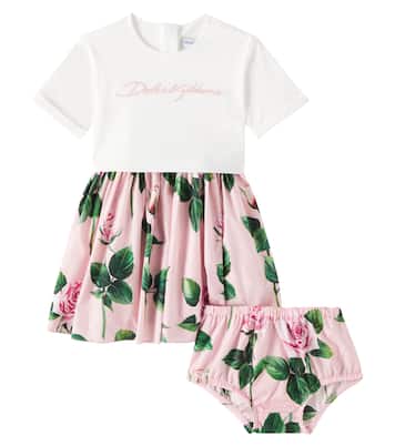 Baby - Abito e culottes in cotone | Dolce&Gabbana Kids