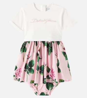 Baby - Abito e culottes in cotone | Dolce&Gabbana Kids