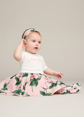 Baby - Abito e culottes in cotone | Dolce&Gabbana Kids
