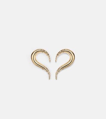 Boucles d'oreilles Swoosh en or 14 ct et diamants | Mateo
