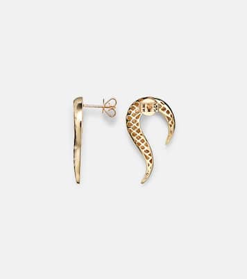 Boucles d'oreilles Swoosh en or 14 ct et diamants | Mateo