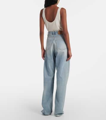 Jeans a gamba larga e vita alta | Saint Laurent