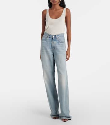 Jeans a gamba larga e vita alta | Saint Laurent