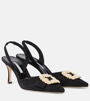 Pumps slingback Gibsli 70 in suede | Manolo Blahnik