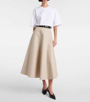 Falda midi de algodón | Róhe