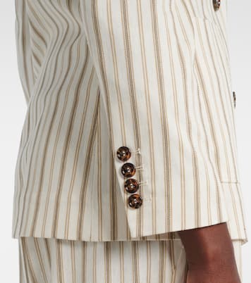 Blazer Pensile rayé en coton et lin | Max Mara