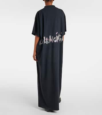 Robe t-shirt en coton à logo | Balenciaga