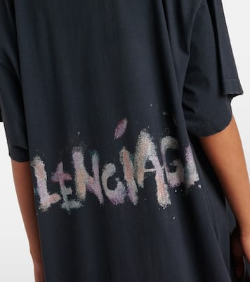 Robe t-shirt en coton à logo | Balenciaga