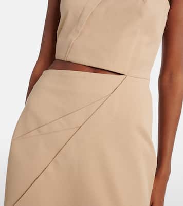 One-Shoulder-Maxikleid aus Twill | Max Mara