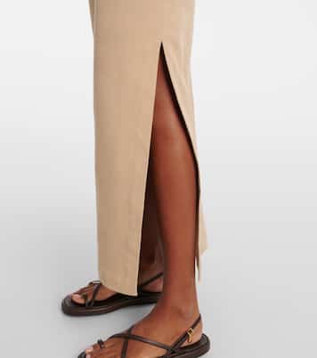 One-Shoulder-Maxikleid aus Twill | Max Mara