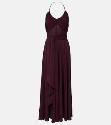 Draped halterneck maxi dress | Alaïa