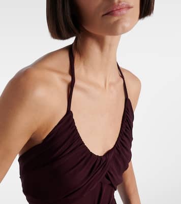 Draped halterneck maxi dress | Alaïa