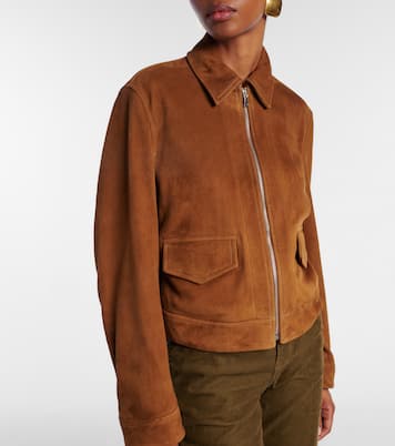 Vanves suede bomber jacket | Nour Hammour