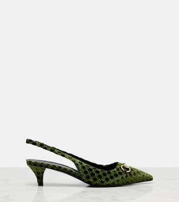 GG Horsebit Erin slingback pumps | Gucci