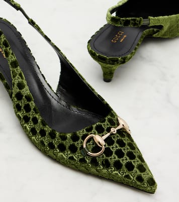 GG Horsebit Erin slingback pumps | Gucci