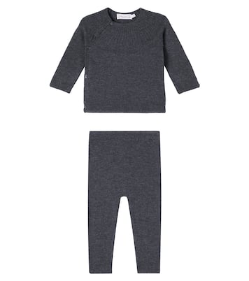 Baby Jina wool and cotton sweater and pants set | Bonpoint