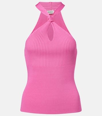 Andrea ribbed-knit halterneck top | Simkhai