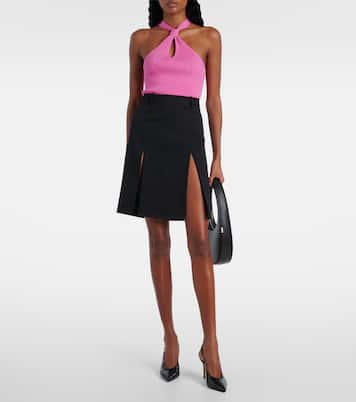 Andrea ribbed-knit halterneck top | Simkhai