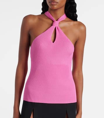 Andrea ribbed-knit halterneck top | Simkhai